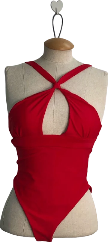 Tularosa Red Cutout One-Piece Swimsuit UK 10