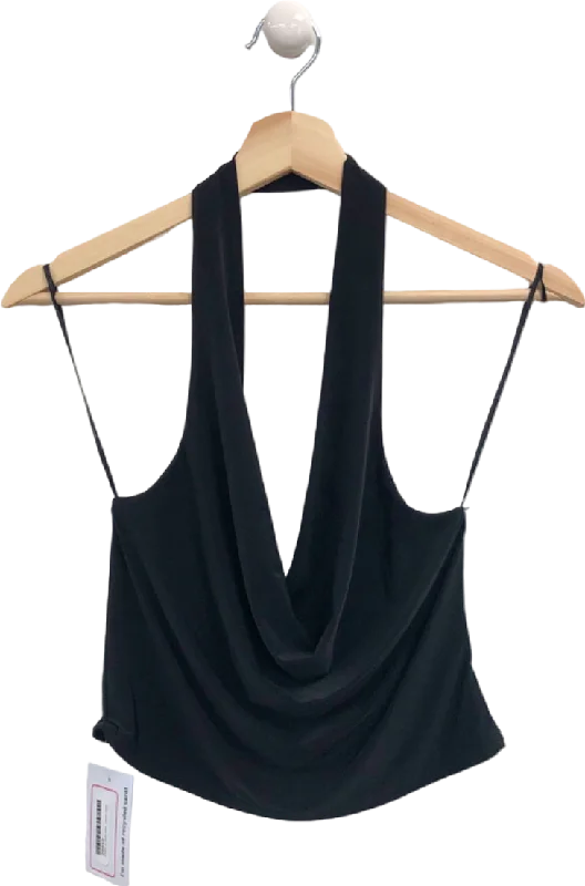 Urban Outfitters Black Halter Neck Drape Top UK M