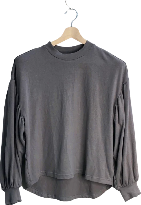 Varley Grey Brannon Long Sleeve Top UK M