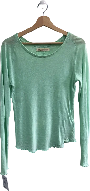 FREE PEOPLE We The Free Mint Green Long Sleeve Top Large