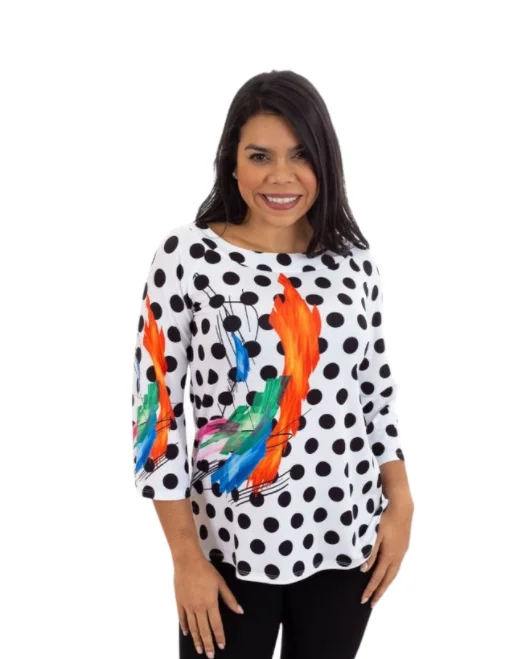 FASHQUE - DIGITAL PRINT ASYMMETRICAL TUNIC - T1003