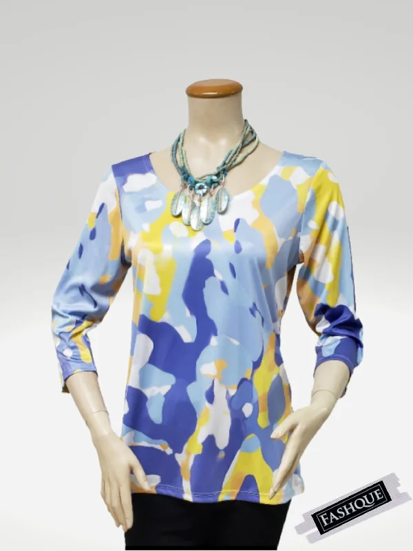 FASHQUE - TOP DIGITAL PRINT TUNIC - T1002-8003